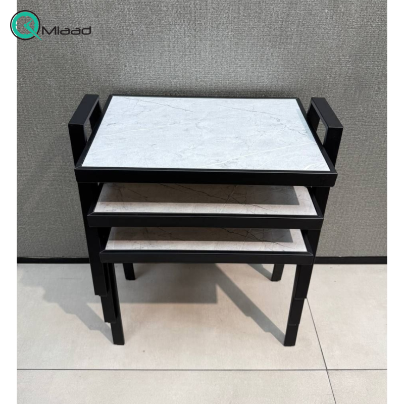 میز عسلی کد 3900 رنگ سفید‌سنگی