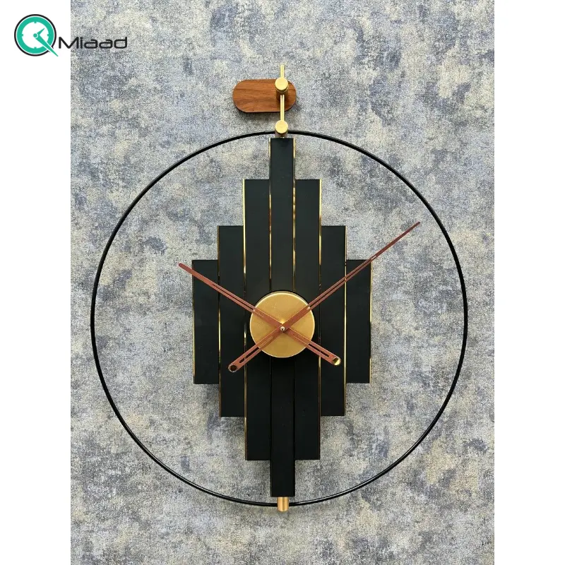 ساعت دیواری مدرن مدل پیانو، ساعت دیواری دایره ای شکل و خلاقانه استیل قطر 70، ساعت دیواری خاص و زیبا با موتور آرامگرد مناسب اتاق خواب و سالن پذیرایی ساعت دیواری