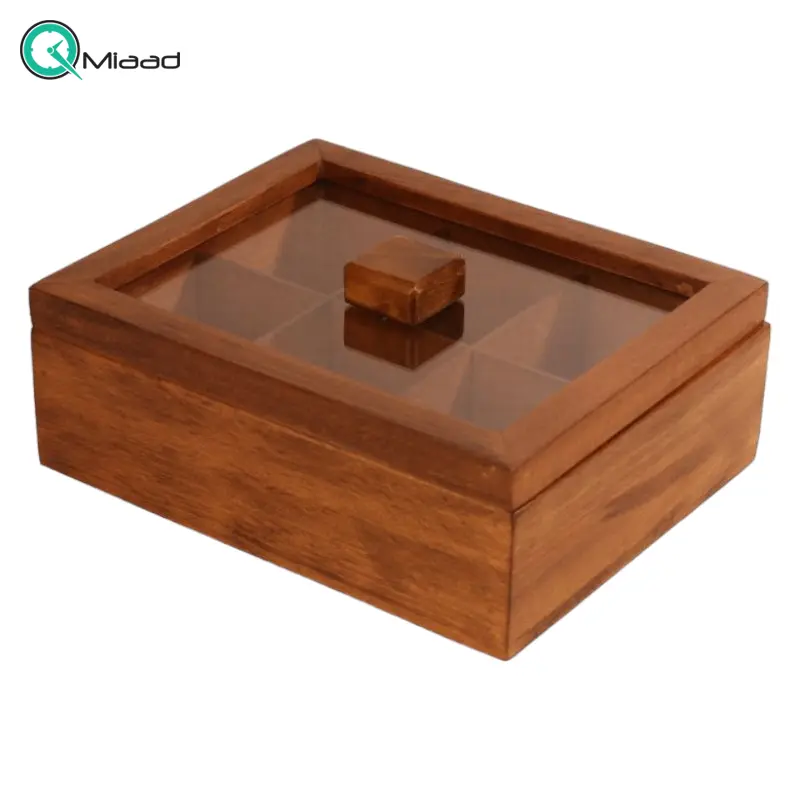 تی باکس مدل BX03041، تی باکس چوبی برای نگه داری کیسه های چای یا تی بگ صندوق چوبی