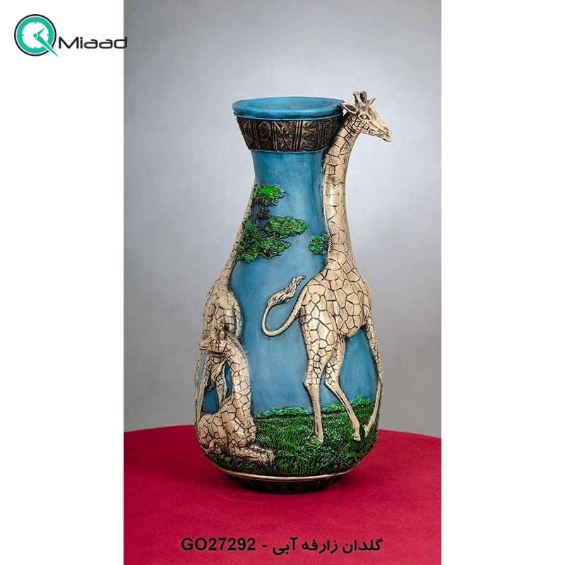 گلدان مدل زرافه کد GO27292 رنگ آبی