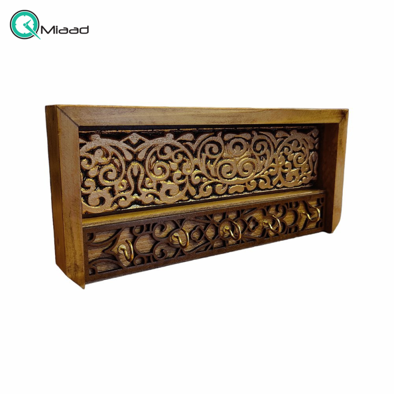 جاکلیدی مدل گل‌نقش طلایی کد JA03009