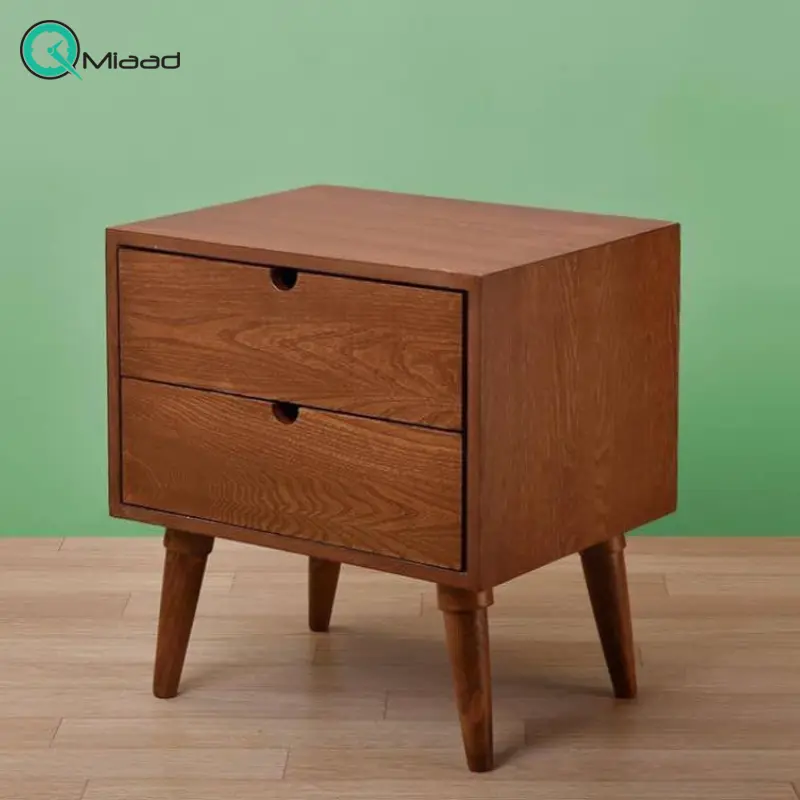 میز دو کشو کوتاه مدل MI04023، میز چوبی با پایه های کوتاه، دارای دو کشو برای نگه داری وسایل کوچک، طراحی ساده و زیبا خرید میز تلفن