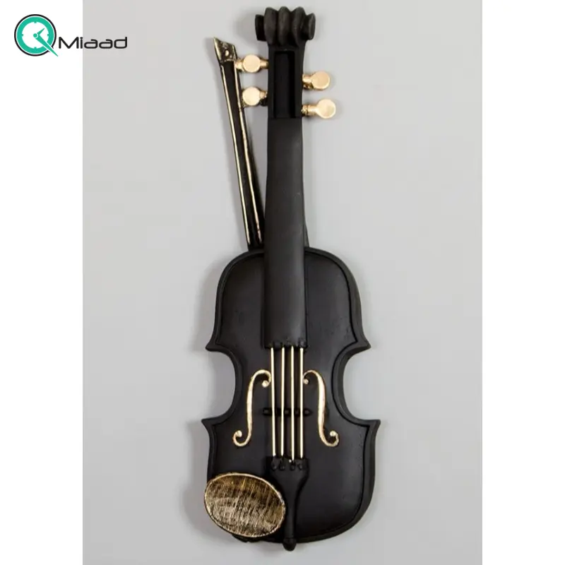 مجسمه ساز ویولن مدل MO16150، مجسمه زیبا و تزیینی ساز ویولن با تنوع رنگ بندی، دکوری بسیار زیبا برای هر سطح و میزی، رنگ مشکی مجسمه