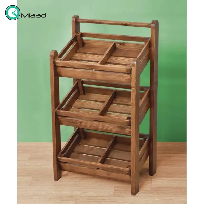 استند آشپزخانه چهار پایه مدل TB04019، استند چوبی برای نگهداری اقلام مختلف و وسایل مورد نیاز آشپزخانه، طراحی شده به صورت اریب چهار پایه کتابخانه