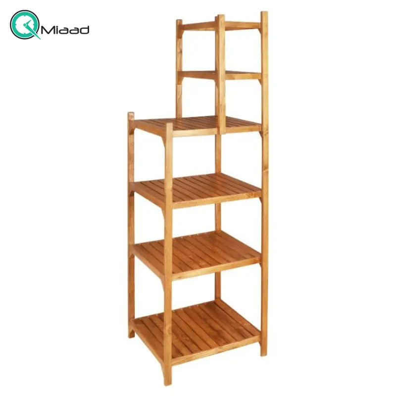 طبقه حمام مدل TB04031، طبقه چوبی برای نگهداری وسایل بهداشتی و مخصوص، مناسب حمام با متریال چوب طبیعی روس کتابخانه