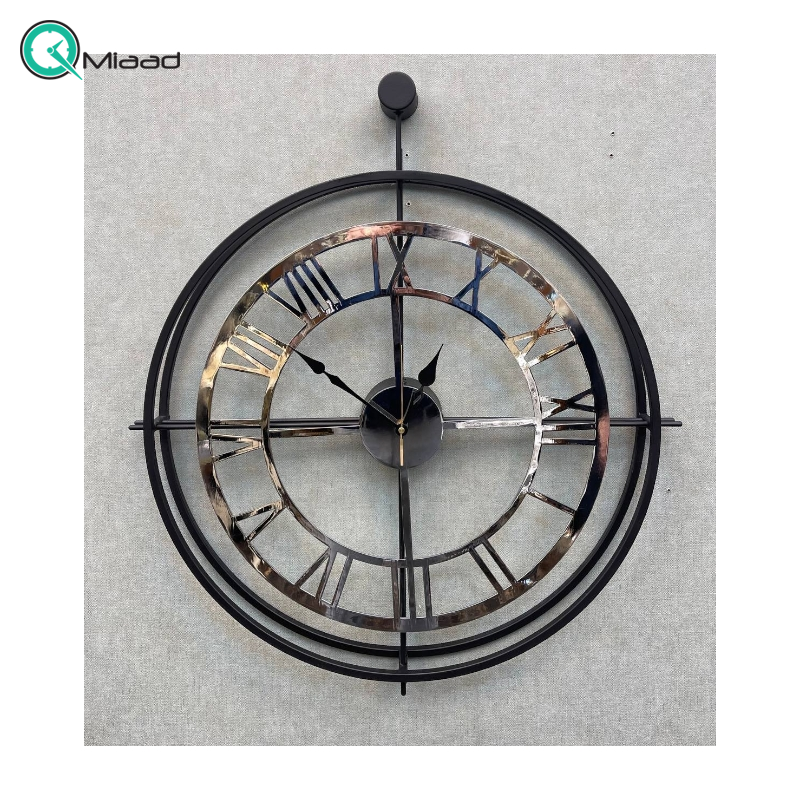 ساعت دیواری فلزی مدل 1360 رنگ مشکی