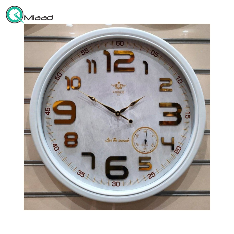 ساعت دیواری شیرون مدل R3 سایز 60 رنگ سفید
