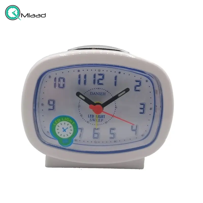 ساعت رومیزی دانیه مدل 540، ساعت رومیزی فانتزی زنگدار آرامگرد، ساعت رومیزی مناسب اتاق خواب و اتاق کار، دارای چراغ برای مشاهده ساعت در تاریکی مطلق ساعت رومیزی