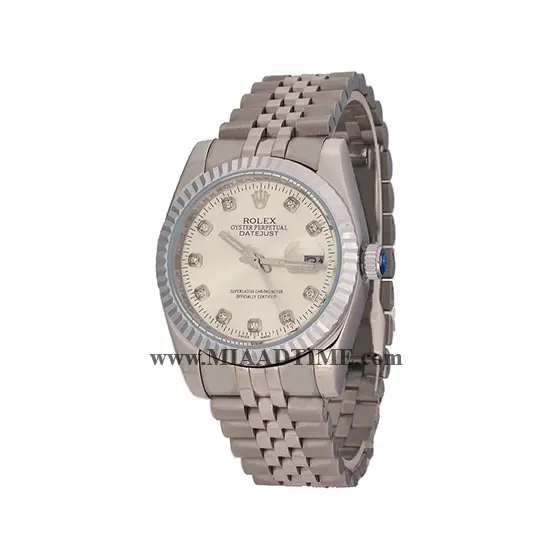 ساعت مچی رولکس مردانه، دیت جاست استیل، صفحه سفید | کد 16233G ساعت