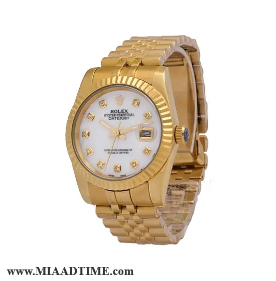 ساعت مچی رولکس مردانه، دیت جاست گرد استیل طلایی، صفحه سفید کد 5201 ساعت مچی رولکس مردانه، دیت جاست گرد استیل طلایی، صفحه سفید کد 5201