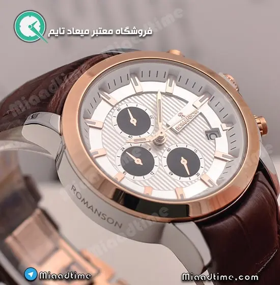 ساعت مچی زنانه تک موتوره رومانسون دو رنگ رزگلد کد 26521 ساعت مچی تیسوت