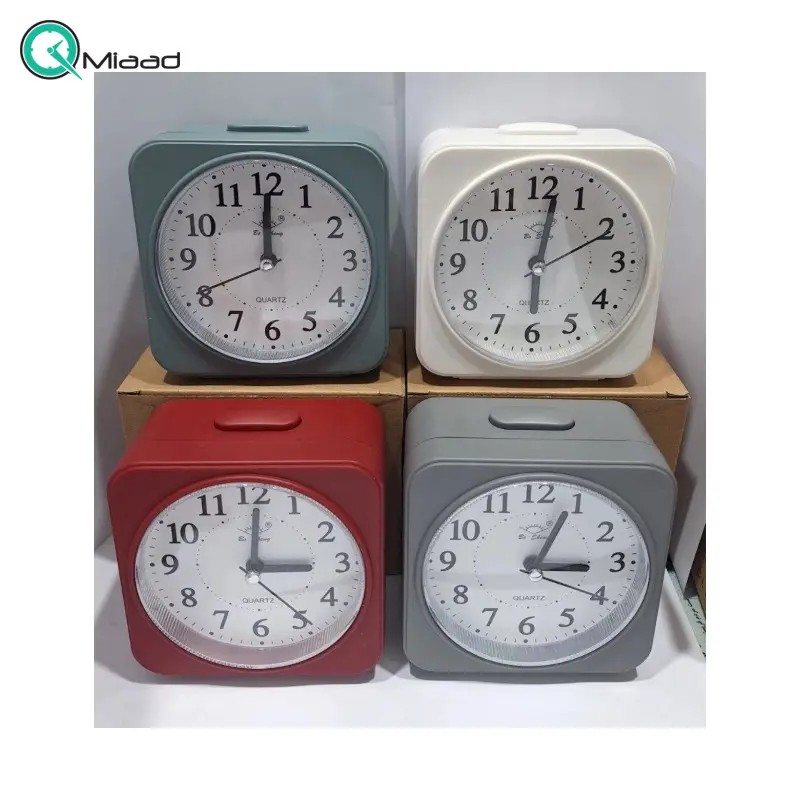 ساعت رومیزی مدل GH655، ساعت رومیزی کلاسیک با 2 مدل زنگ بیب بیب و ملودی، چراغ دار و دارای قابلیت گودمورنینگ، رنگ بندی جور ساعت رومیزی