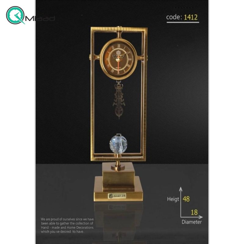 ساعت رومیزی مدل 1412 رنگ طلایی