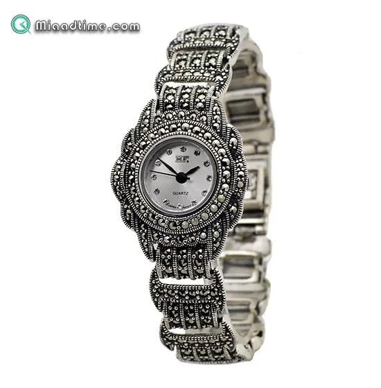 ساعت مچی زنانه نقره HF کد 002 ساعت