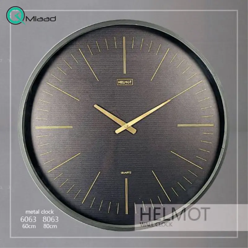 ساعت دیواری مدل هلموت کد 6063، ساعت دیواری مدرن در دو سایز،متریال فلزی بدنه، چاپ مستقیم روی چوب، طراحی مینیمال و زیبا، موتور ساخت تایوان با 5 سال ضمانت، سایز 60 ساعت
