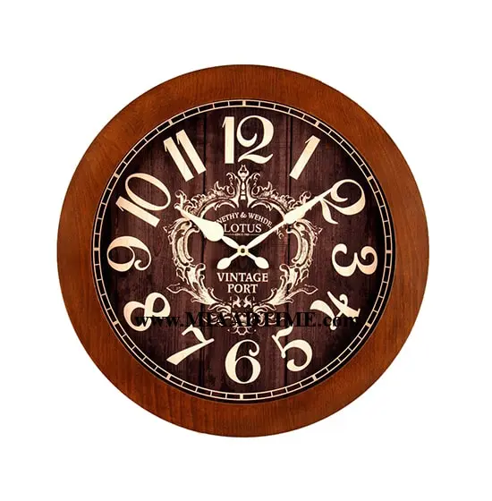 ساعت دیواری چوبی مدل HUDSON کد W-9822 ساعت دیواری مدرن و شیک