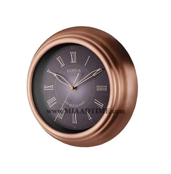 ساعت دیواری لوتوس فلزی رزگلد کد LEWIS M-4002 ساعت دیواری