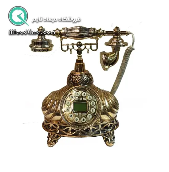 تلفن رومیزی سلطنتی آرنوس طلایی مدل 039G تلفن قدیمی دکوری