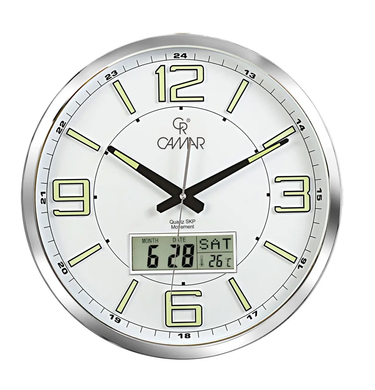 ساعت دیواری کامار سیلور مدل W433LCD ساعت دیواری