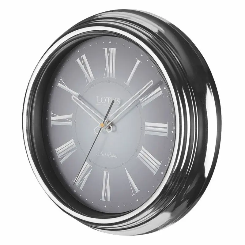 ساعت دیواری فلزی لوتوس سیلور مدل HARRISON M-5006 ساعت دیواری
