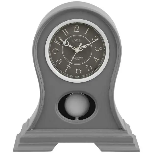 ساعت رومیزی چوبی لوتوس مدل 5510 طوسی ساعت رومیزی