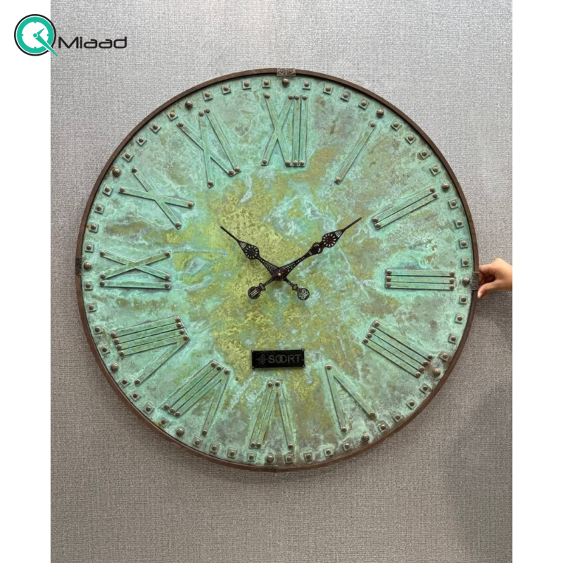 خرید ساعت دیواری چوبی طبیعی مدل کوبه سایز 90