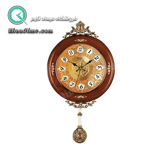 ساعت دیواری چوبی پیوتر پاندول دار لوتوس کد L6868 خرید