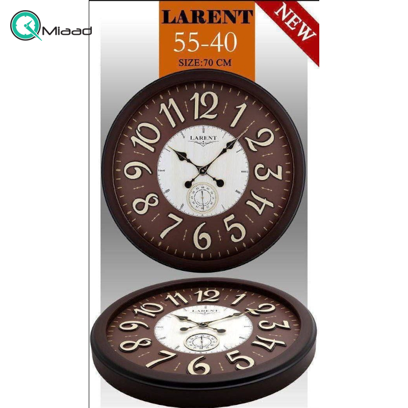ساعت دیواری لارنت مدل 5540 سایز 70 عدد لاتین