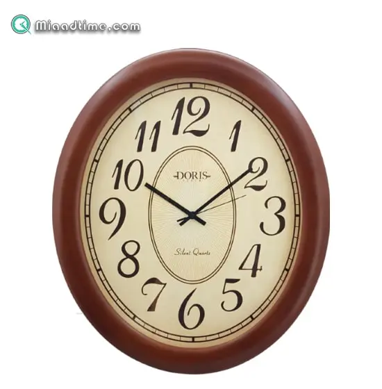 ساعت دیواری چوبی دوریس برند لوتوس کد K036 ساعت دیواری