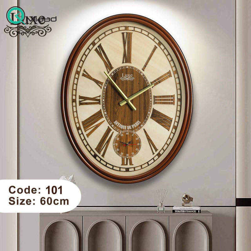 خرید ساعت دیواری لوکس مدل 101 بیضی با تنوع رنگ