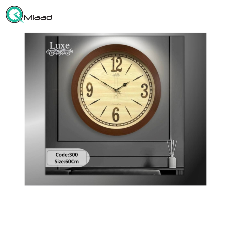 خرید ساعت دیواری چوبی لوکس مدل 300 | سایز 60 | سایز 60