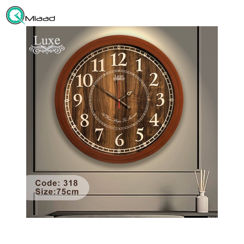 خرید ساعت دیواری چوبی لوکس مدل 300 | سایز 60 | سایز 60