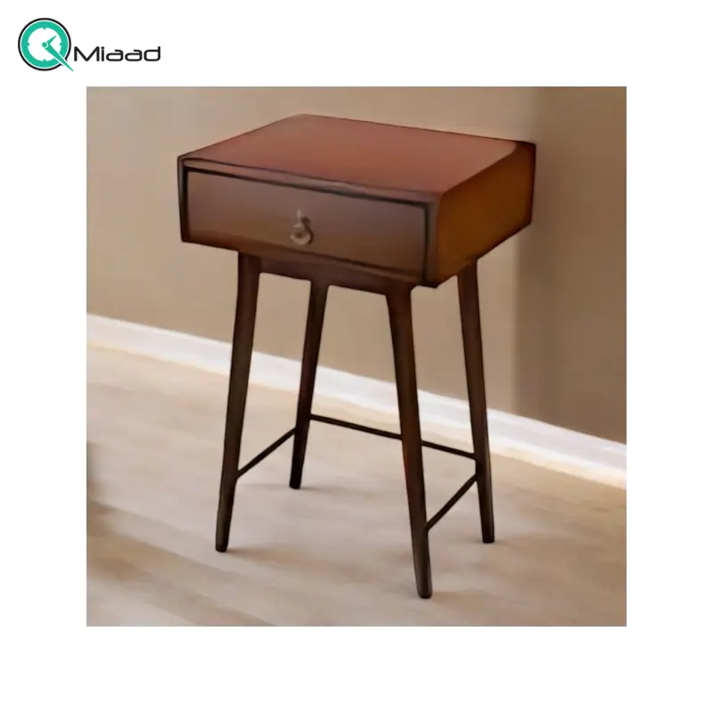 میز رادیو چوبی مدل M131، میز رادیو پایه دار بسیار شیک و چوبی، دارای تک کشو برای نگه داری وسایل کوچک، فضایی برای نگه درای وسایل تزیینی مثل رادیو یا وسایل دیگر خرید میز تلفن گرام