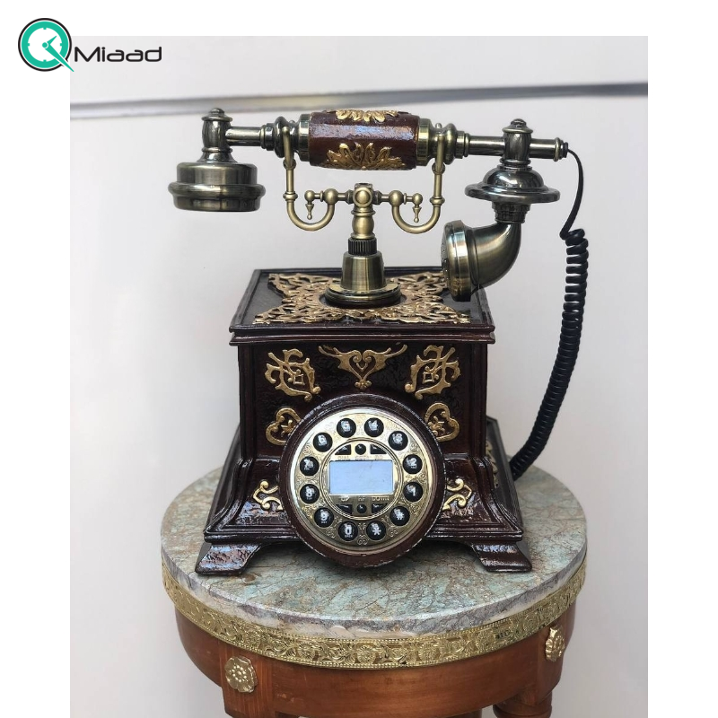 تلفن رومیزی سلطنتی میرون مدل 124 رنگ قهوه ای