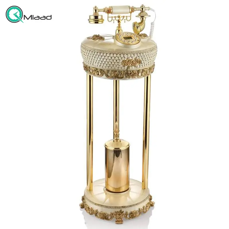 تلفن ایستاده و پایه دار، تلفن ایستاده رایکا، دارای طراحی شکیل و جذاب، به همراه یک لامپ سه بعدی، با شماره گیر دکمهای، وضوح صدای عالی، مدل 210 رنگ سفید تلفن ایستاده
