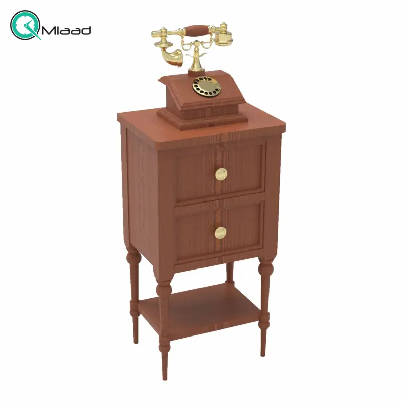 تلفن پایه دار چوبی شوبرت مدل 4207، تلفن کلاسیک و ایستاده، ست میز کشو دار و تلفن کلاسیک، با شماره گیر چرخشی، دارای دو مدل آنالوگ - دیجیتال، وضوح صدای عالی، رنگ قهوه ای تلفن ایستاده