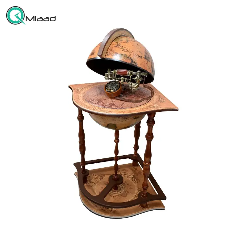 تلفن پایه دار چوبی شوبرت مدل 4541، تلفن کلاسیک و ایستاده، ست میز و تلفن کلاسیک مدل کره، با شماره گیر چرخشی، وضوح صدای عالی تلفن ایستاده