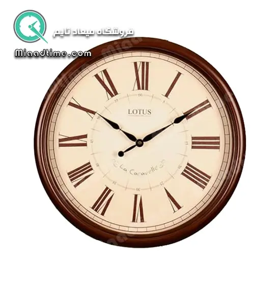 ساعت دیواری چوبی لوتوس مدل 355 ساعت دیواری