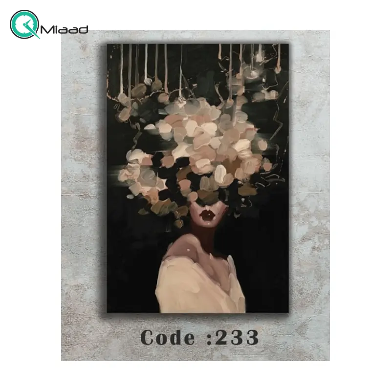 تابلو دکوراتیو شاین کد 233، جدیدترین مدل تابلو با بالاترین کیفیت چاپ، متریال پی وی سی قاب، تابلو هنری با کیفیت فوق العاده و قابل شستشو، طرح خلاقانه دختر  تابلو