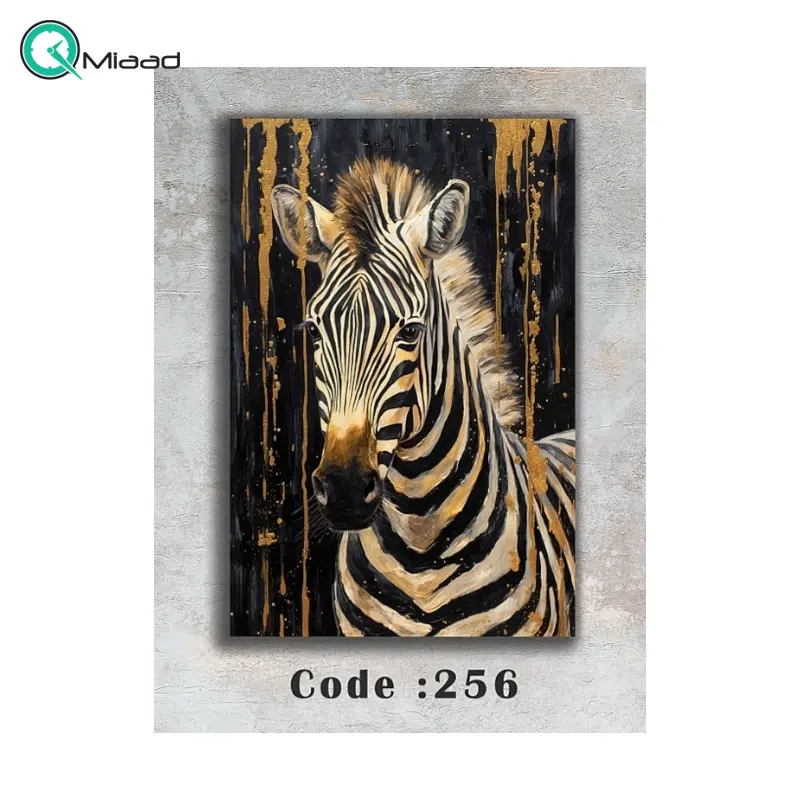 تابلو دکوراتیو شاین کد 256، جدیدترین مدل تابلو با بالاترین کیفیت چاپ، متریال پی وی سی قاب، تابلو هنری با کیفیت فوق العاده و قابل شستشو، طرح گورخر زیبا تابلو