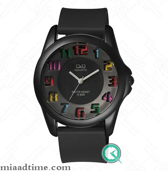 ساعت کیو اند کیو q&q|قاب و بند مشکی|کد VR42J004Y ساعت