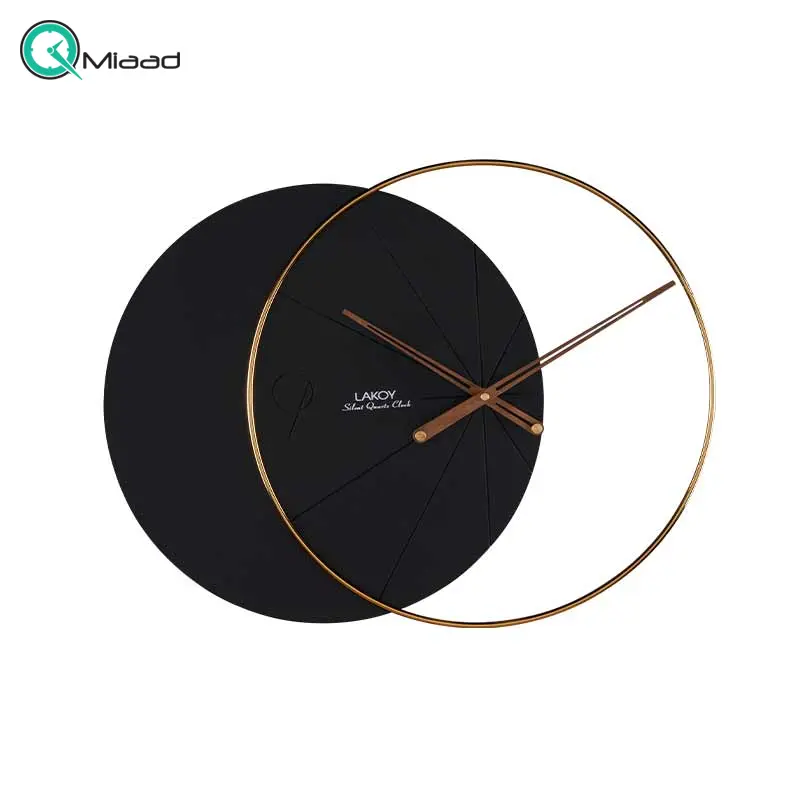 ساعت دیواری مدرن لاکوی کد WMC-15011، ساعت دیواری لاکوی با متریال با کیفیت و با دوام، طراحی مینیمال، دارای موتور آرامگرد و 5 سال گارانتی، رنگ مشکی ساعت دیواری