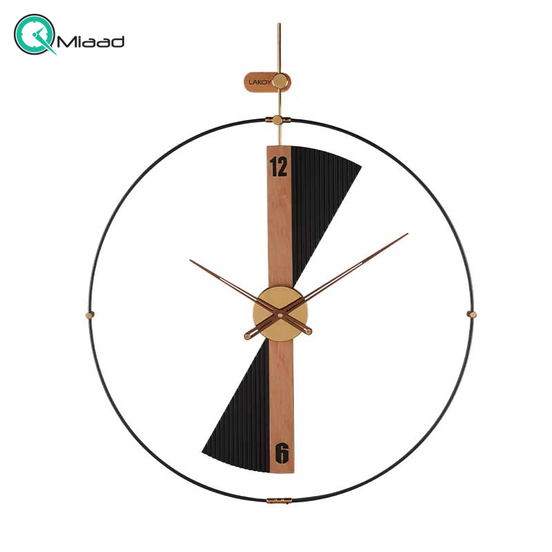 ساعت دیواری مدرن لاکوی کد WMC-15012 رنگ مشکی