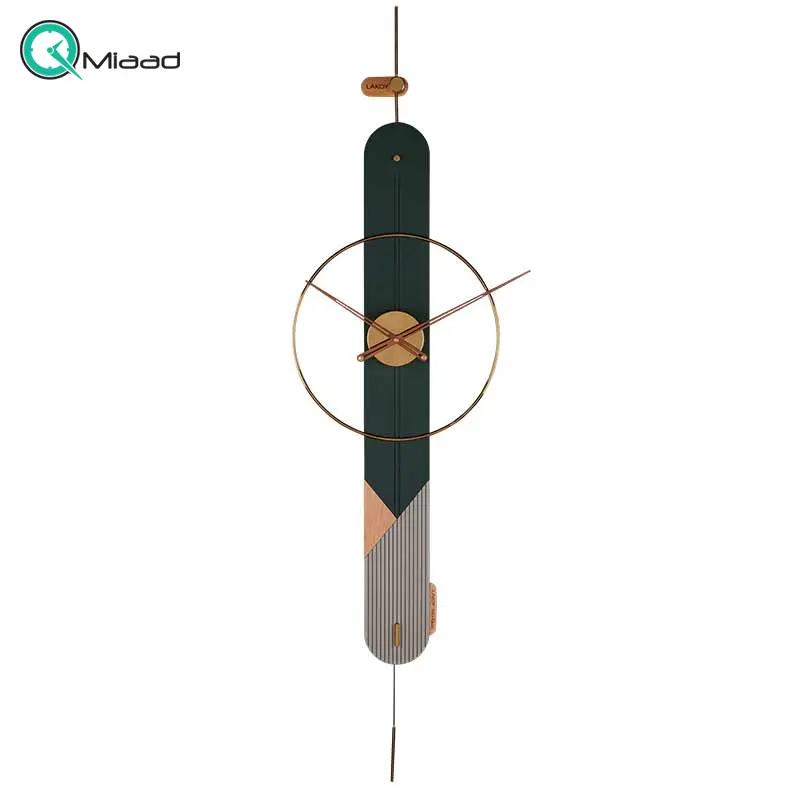 ساعت دیواری مدرن لاکوی کد WMC-1503، ساعت دیواری لاکوی با متریال با کیفیت و با دوام، طراحی مینیمال، دارای موتور آرامگرد و 5 سال گارانتی، رنگ سبز ساعت دیواری