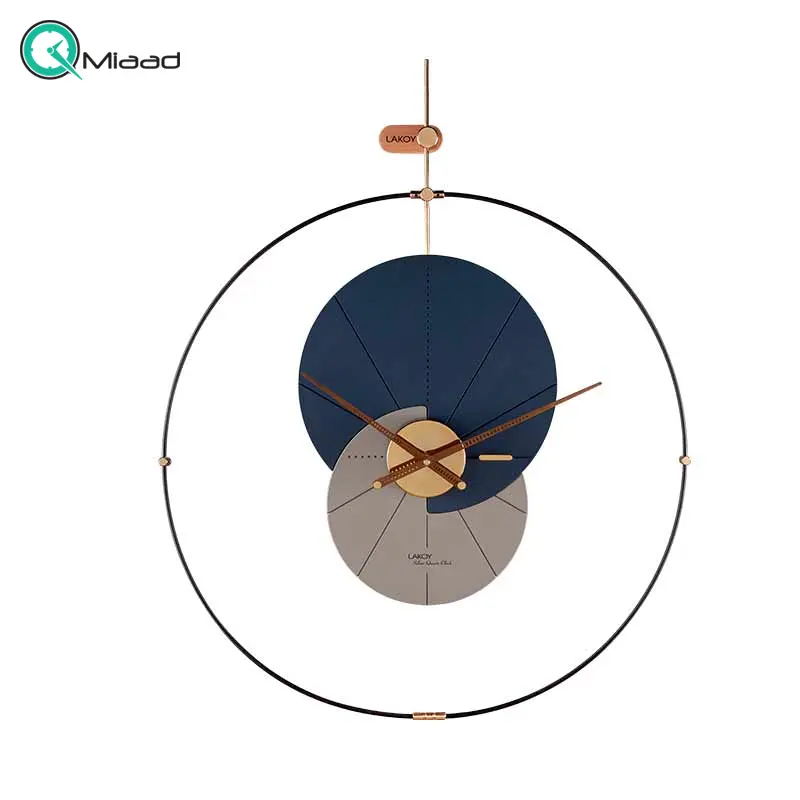 ساعت دیواری مدرن لاکوی کد WMC-15014، ساعت دیواری لاکوی با متریال با کیفیت و با دوام، طراحی مینیمال، دارای موتور آرامگرد و 5 سال گارانتی، رنگ آبی خاکستری ساعت دیواری