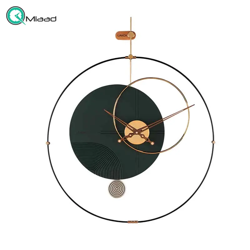 ساعت دیواری مدرن لاکوی کد WMC-15019، ساعت دیواری لاکوی با متریال با کیفیت و با دوام، طراحی مینیمال، دارای موتور آرامگرد و 5 سال گارانتی، رنگ سبز ساعت دیواری
