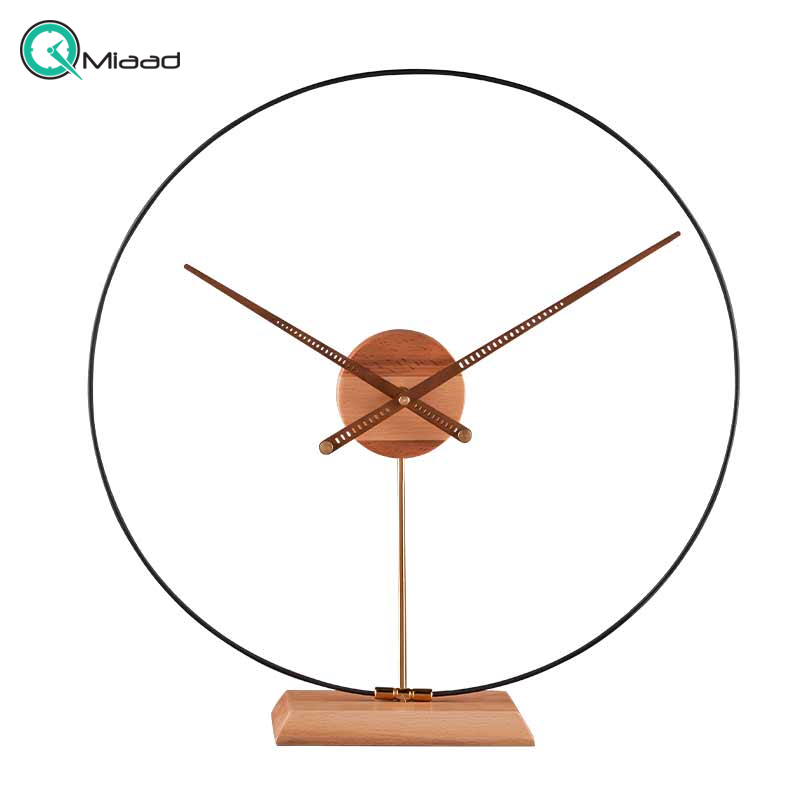 ساعت رومیزی فلزی لاکوی مدل WMT-1532 رنگ گردویی