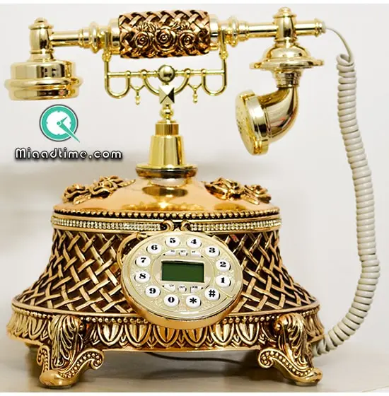 تلفن سلطنتی رومیزی آرنوس مدل 920 طلایی تلفن رومیزی