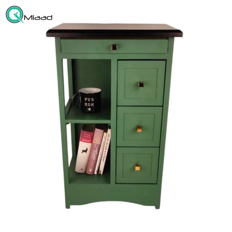 کنسول سه کشو دو طبقه مدل S1 با کد KO03001، کنسول 3 کشو چوبی، متریال مقاوم چوب و طراحی کلاسیک با طرح طبیعی چوب خرید میز کنارسالنی