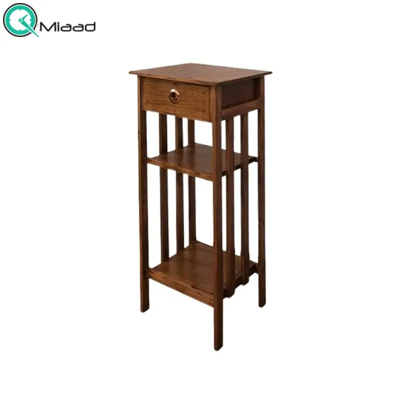 میز تلفن و استند کشودار مدل 4023 قهوه ای میز تلفن